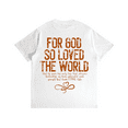thumbnail image 3 of For God So Loved The World Pattern Womens T Shirt Bible Verse Trendy Front And Back Graphic Tees Short Sleeve Tops White,S, 3 of 8