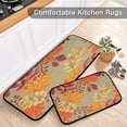 thumbnail image 5 of SKYSONIC Autumn Leaves Berries Kitchen Rugs 2 Pieces, Fall Maple Leafage Floor Mat Room Area Rug Washable Carpet Perfect for Living Room Bedroom Entryway, 5 of 7