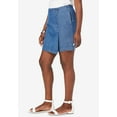thumbnail image 3 of Jessica London Women's Plus Size Classic Cotton Denim Skort, 3 of 4