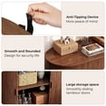 thumbnail image 4 of ROGALIS 55" Sliding Tambour Door Buffet Cabinet, Sideboard with Adjustable Shelves for Kitchen Living Room Hallway Entryway, Walnut, 4 of 6