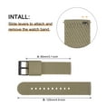thumbnail image 4 of Uxcell Khaki Nylon Watch Band 22mm Width Soft and Comfortable Nylon Strap with Black Buckle, 4 of 6