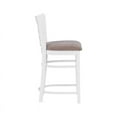 thumbnail image 5 of Linon Flint Beech Wood Commercial Grade Set of Two Counter Stools in White, 5 of 10