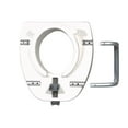 thumbnail image 3 of drive Premium White Plastic Non-Elongated Toilet Seat with Arms 5" Height up to 300 lbs, 3 of 5