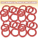 Carnival Ring Toss Game Hoops – Set Of 12 Colorful Plastic Rings – 2 7/8 Inch Inner Diameter – For Carnival Games, Parties, Outdoor Fun