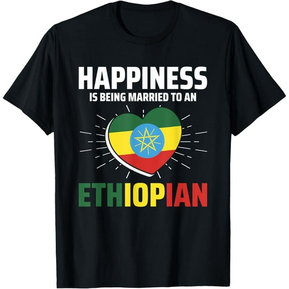 men and women can wear，Ethiopia Ethiopian Flag T-Shirt