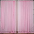 thumbnail image 1 of Efavormart 10FT Premium Fire Retardant Pink Sheer Voil Curtain Panel Backdrop For Window Wall Decoration - Premium Collection, 1 of 6