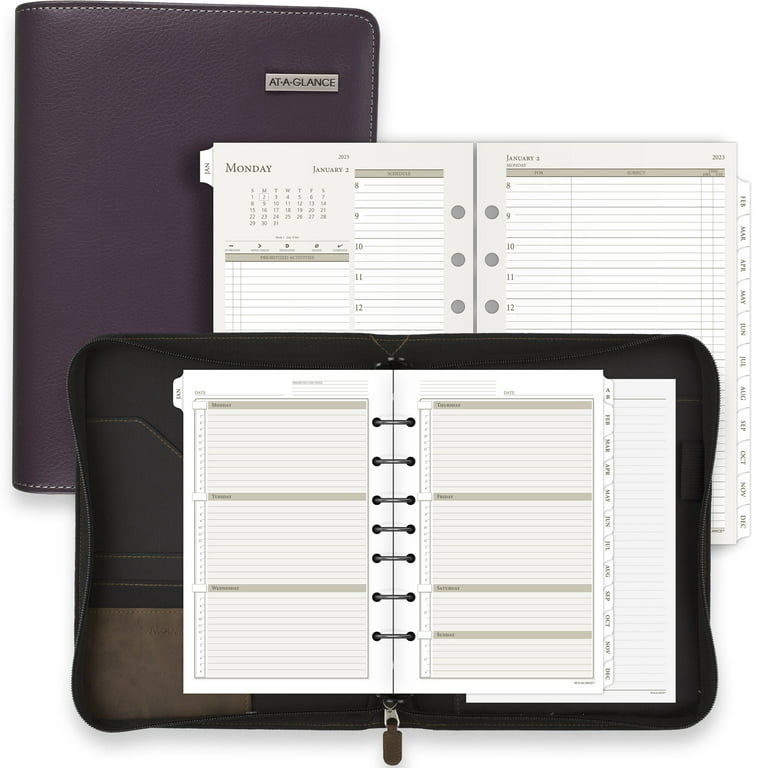  2024 Weekly & Monthly Planner Refill, 3-3/4 x 6-3/4
