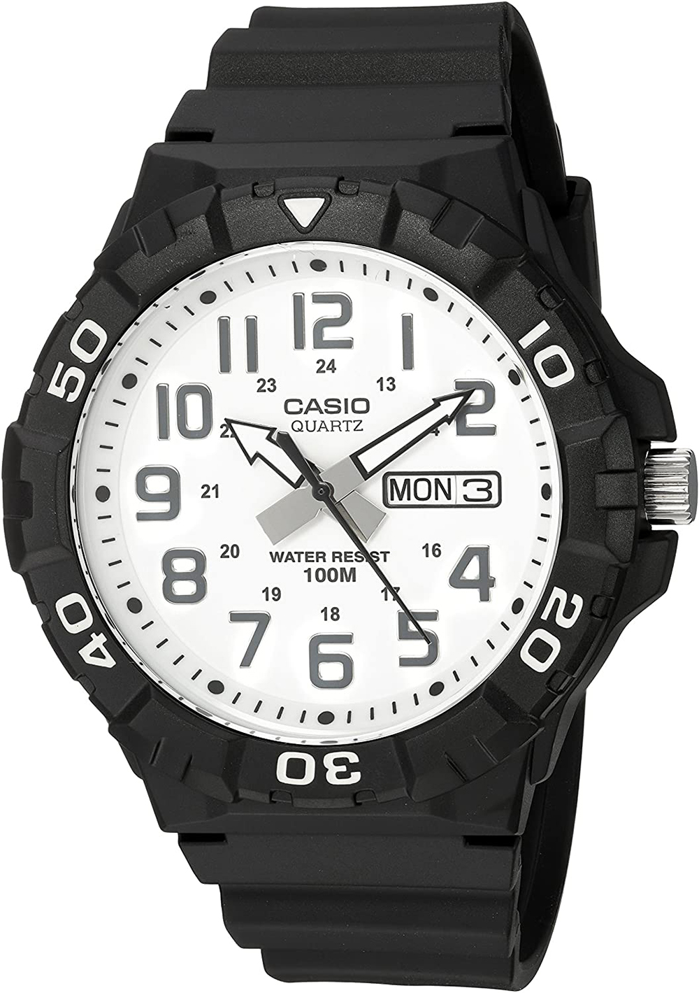 Casio Men's Oversized Dive Style Watch Black/White photo 2