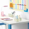 thumbnail image 6 of BZSMCE Acrylic 4 Compartments Pencil Holder Organizer Makeup Brush Holder In Mint Bear Floral Pattern, 6 of 7