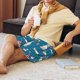 thumbnail image 5 of Balery Festive Dachshund Fun Pantalones cortos de pijama de punto de algodón para hombre con cinturilla y bolsillos-4X-Large, 5 of 6