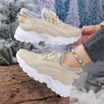 thumbnail image 5 of Willtoo Womens Cozy Lined Sneakers Lace Up Warm Plush Casual Walking Shoes Thick Sole Non Slip Athletic Shoes for Cold Weather, 5 of 6