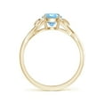thumbnail image 2 of Angara Natural 0.72 Ct. Aquamarine Solitaire Ring in 14K Yellow Gold for Women (Ring Size: 4), 2 of 9