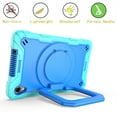 thumbnail image 4 of Dteck Case for Lenovo Tab M8 2nd Gen TB-8705F FHD 8.0-inch,Shockproof Rugged Rubber Armor Hybrid Hard Kickstand Kids Friendly Cover with Shoulder Strap,Aqua+Blue, 4 of 8