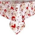 thumbnail image 5 of Valentines Tablecloth Square 60 Inch, Lace Flower Red Rose Heart Valentines Table Cloth Cover for Dinner Party Wedding Decor, 5 of 6