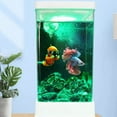 thumbnail image 4 of EastVita Desktop Betta Fish Tank with LED Light, Adjustable Light Isolation Small Aquarium, Mini Plastic Fish Tank with Dimmable Lighting, Betta Fish Tank for Home Decor, 4 of 8