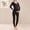 Black, variant on Maternity Sets Women'S Solid Color Nursing Top and Long Pants Set with Adjustable Waistband Home Loungewear for Pregnancy and Postpartum 2-Piece Outfit Home Wear Sets