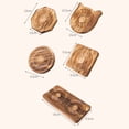 thumbnail image 6 of Tnobhg Wooden Bracelet Holder Round Square Rectangle Rustic Heavy Duty Solid Wood Beaded Bracelet Bangle Jewelry Organizer Display Stand Plate, 6 of 8