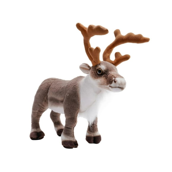 Simulation reindeer plush toy cute ornament gift for desktop shelf birthday home 42cm