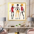 thumbnail image 3 of Designart 'African American Women Silhouettes Red and Yellow I' Modern Framed Art Print, 3 of 4