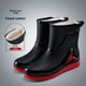 thumbnail image 1 of Zapatos de lluvia impermeables para hombre, zapatos de trabajo antideslizantes para exteriores, Botas de lluvia cálidas de algodón con forro polar, calzado de cocina para hombre, 1 of 3