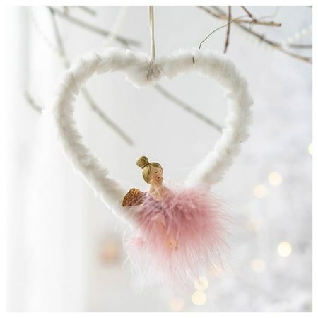 

Christmas Tree Hanging Pendants Mini Gnome and Fairy with White Moon Star Round Crafts Car Rearview Mirror Backpack Pendant Love Girl