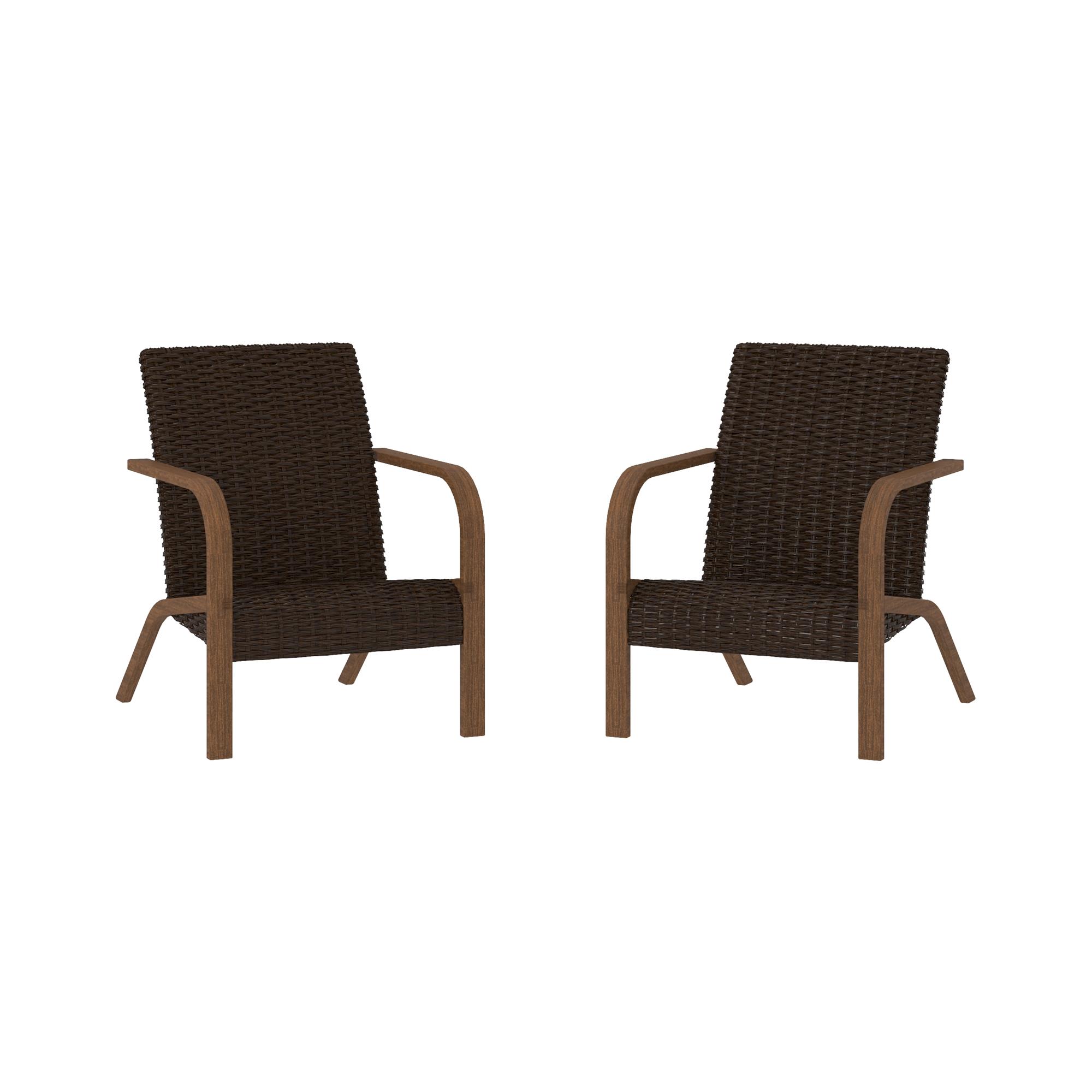 COSCO Outdoor Living, SmartWick, Patio Lounge Chairs, 2-Pack, Dark Brown - image 5 of 8