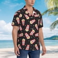 thumbnail image 5 of Fotbe Popcorn Hawaiian Shirt for Men Unisex Summer Beach Casual Short Sleeve Cotton Linen Button Down Shirts-3X-Large, 5 of 9