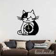 thumbnail image 2 of Handmadetneonsign Cute Cat Wall Clock Unique, Pet Year Date Round Wall Clock, Text Oversize Wall Clock 59646, 2 of 5
