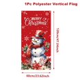 thumbnail image 3 of Bandera vertical con diseño de muñeco de nieve de Navidad, colgante de Papá Noel, decoración navideña 2024, Año Nuevo 2025, 3 of 5