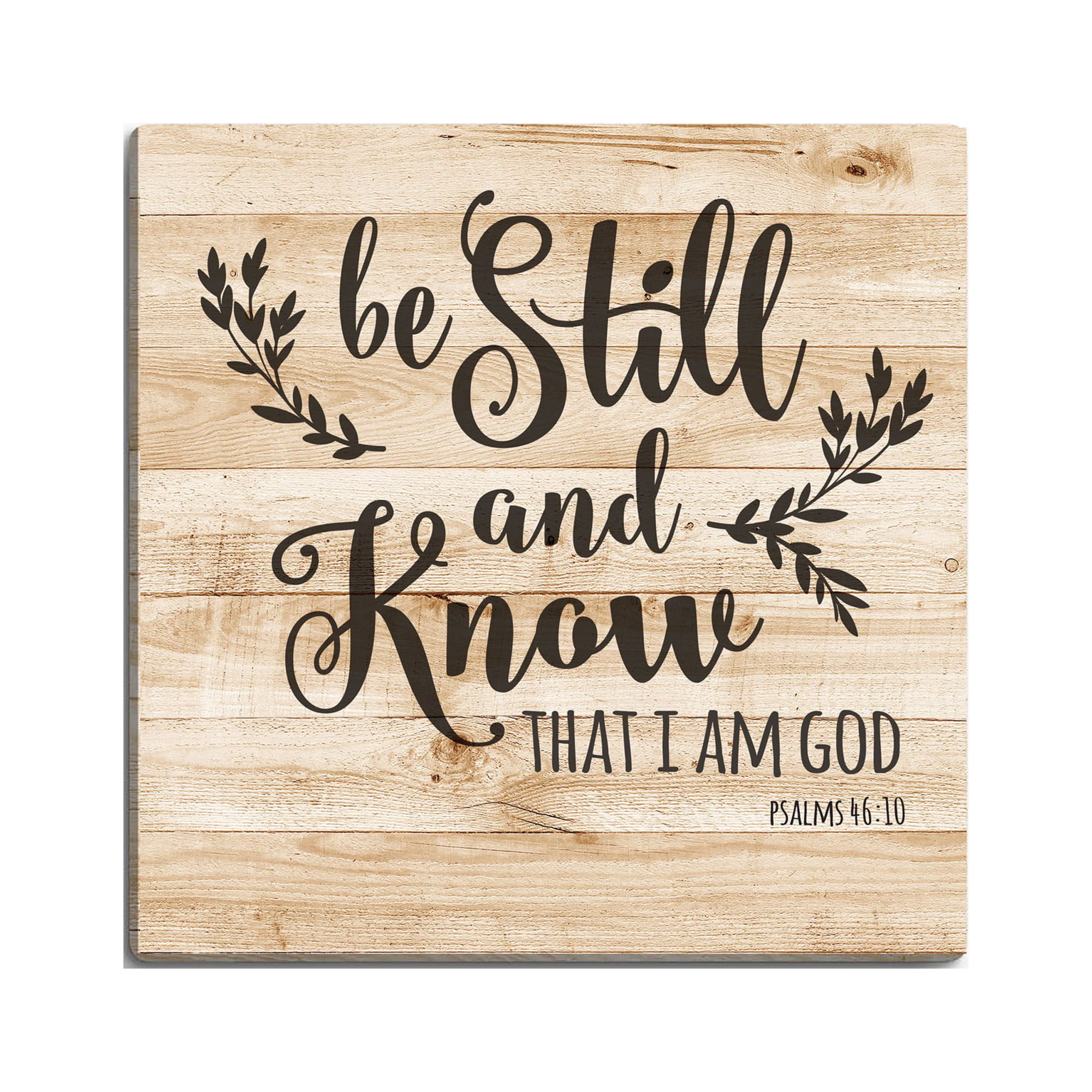 Personalized Planet Be Still And Know That I Am God - PSALMS 46:10 Canvas Print with Custom Personalization | Wall Art for Kitchen, Hallway or Family Room | Ready to Hang | 12x12
