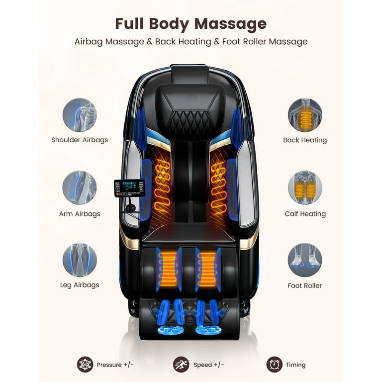 UPGO 4D Massage Chair, Zero Gravity Shiatsu with Stretching Function,  Bluetooth, Heating