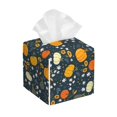 thumbnail image 1 of Fotbe Pumpkin Porta Pañuelos Decorativo de Cuero, Caja Cuadrada Moderna para Pañuelos Faciales, Organizador y Dispensador 5x5x5'', 1 of 7
