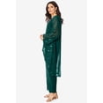 thumbnail image 3 of Roaman's Women's Plus Size Petite Plus Size Beaded Georgette Scoop Neck 3-Piece Pant Set, 3 of 6