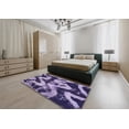 thumbnail image 5 of Ahgly Company Machine Washable Indoor Rectangle Abstract Bright Lilac Purple Area Rugs, 2' x 5', 5 of 7