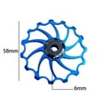 thumbnail image 7 of Bike Rear Derailleur Pulley, Ceramic Bearing Jockey Wheel Pulley Road Bike Rear Derailleur Guide Roller , Blue, 7 of 7