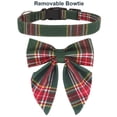 thumbnail image 4 of Collar para perro ADOGGYGO, pajarita navideña a cuadros verdes, grande, 4 of 4