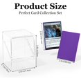 thumbnail image 2 of xianyou-Card Deck Box, Card Deck Case and 100 Pack Card Sleeves with Divider, Standard Size Card Storage Box Perfect Fit for MTG, Trading Cards, Sport Cards (Purple), 2 of 4