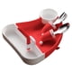 thumbnail image 1 of Juego de platos de silicona con forma de gorro de Papá Noel para niños pequeños, con tenedor y cuchara, plato de cena dividido, 1 Juego, 1 of 8
