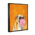 thumbnail image 3 of Stupell Industries Orange Dog with Bubblegum Animals & Insects Painting Black Floater Framed Art Print Wall Art, 17 x 21, 3 of 9