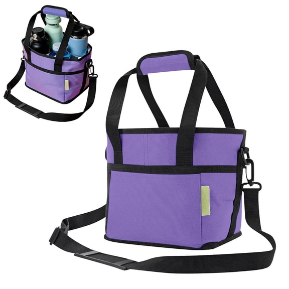 Family Size 4 Compartment Drink Bag, Multiple Tumbler Carrier Caddy, with Adjustable Strap, 4 Compartment Insulated Drink Holde, for Hiking, Walking, Sports, Family Outings & Daily Use