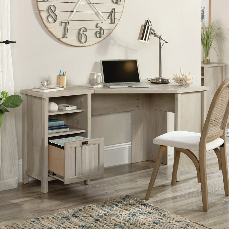 Sauder Costa Home Office Corner Computer Desk, Chalked Chestnut