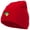 Red, variant on Rasta Africa Map Embroidered 8 Inch Knitted Short Beanie - Red OSFM