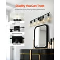 thumbnail image 3 of VEVOR 5-Light Modern Bathroom Vanity Light 37.1-Inch Wall Light Fixtures Over Mirror, 3 of 9