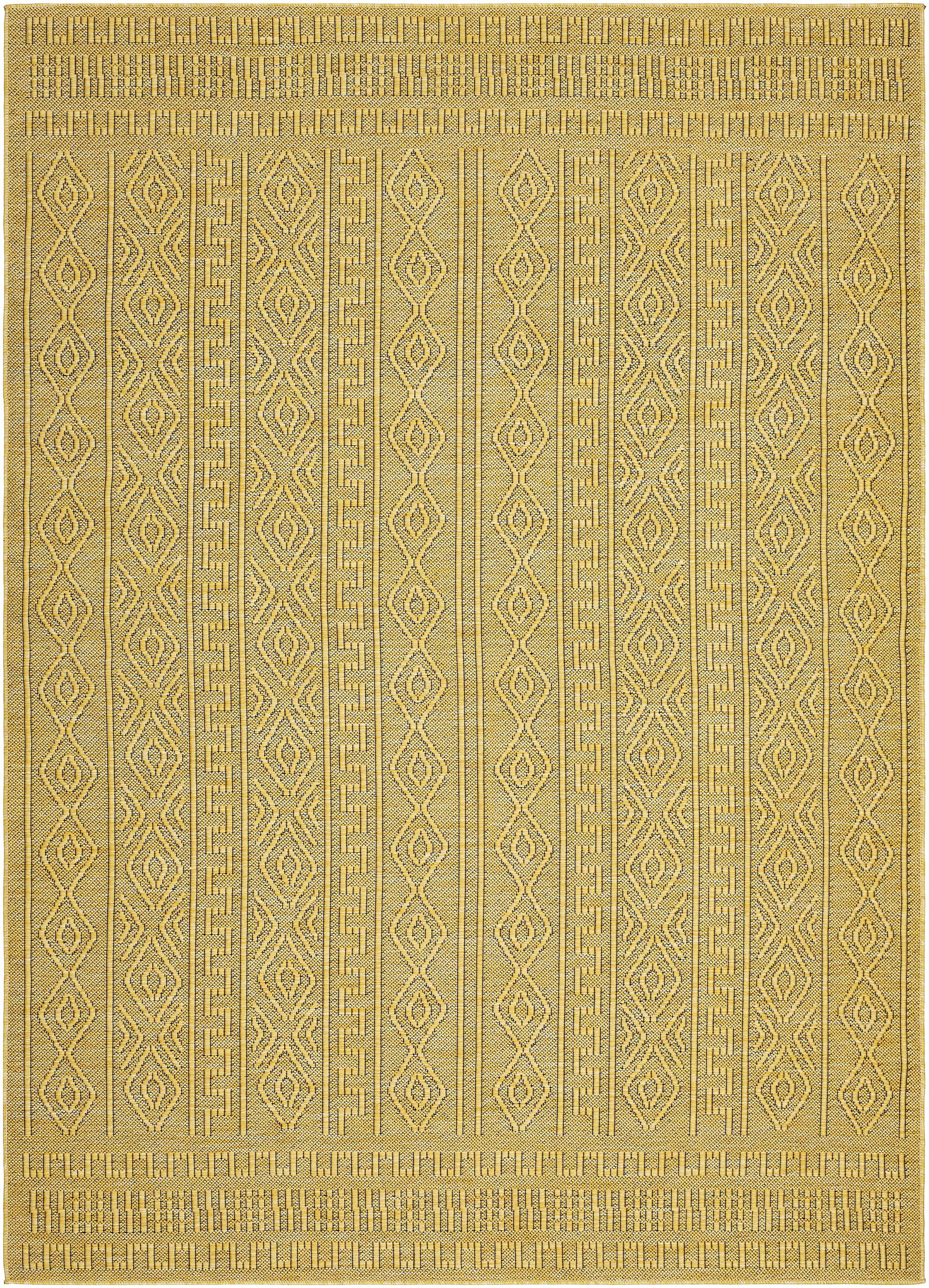 Hauteloom Nuela Living Room, Bedroom Patio Outdoor Area Rug - Farmhouse - 9'2" x 12'
