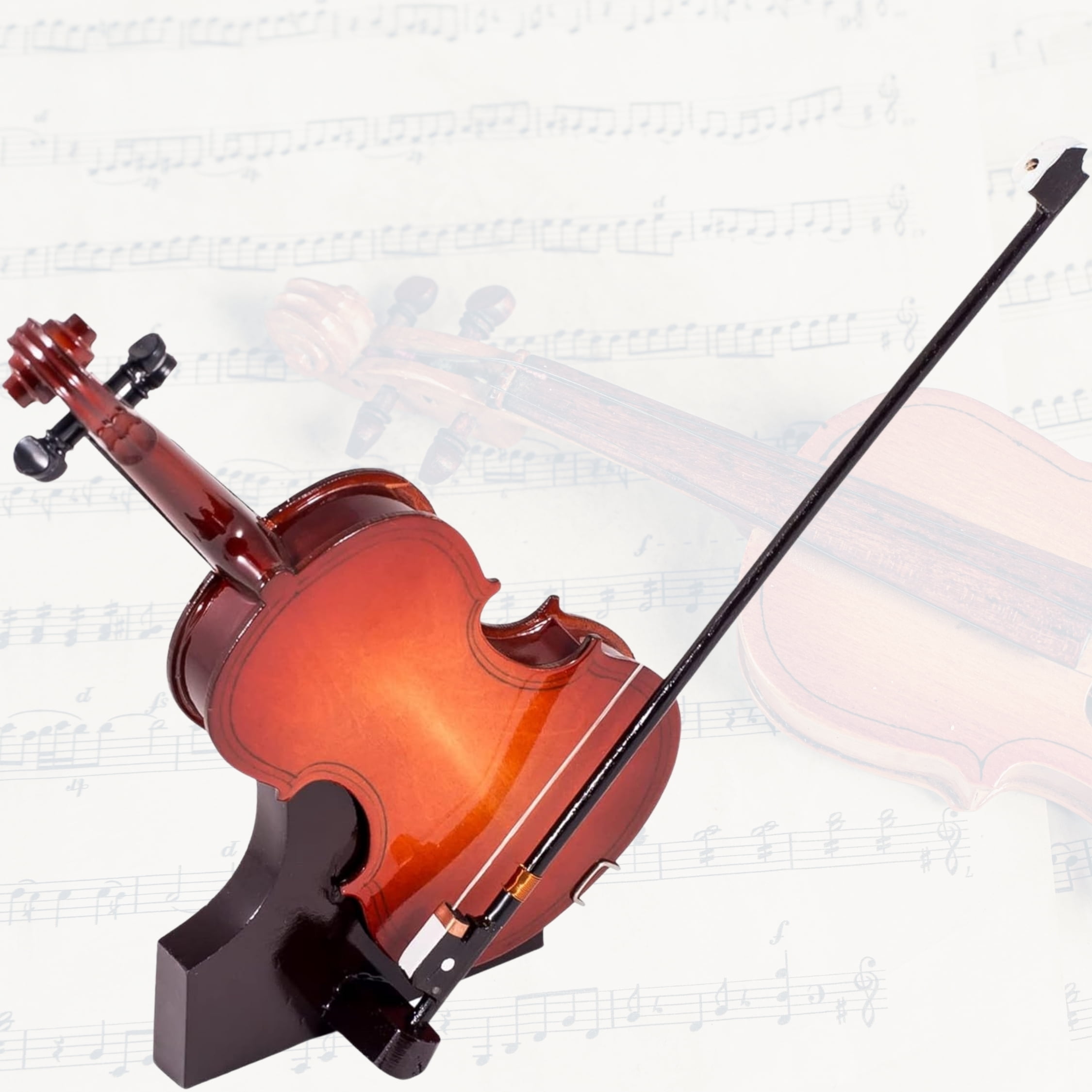 Broadway Gifts Miniature Violin with Case, Stand, and Bow, 7 Inches Tall