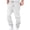 White, variant on Sweatpants for Men 2026 Summer Casual Solid Color Pocket Elastic Waist Drawstring Workwear Sports Pants