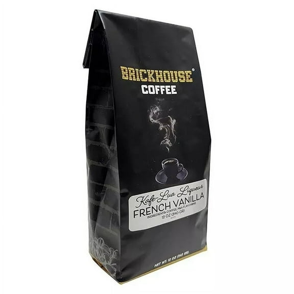 Kafe-Lua Liqueur Flavored Ground Coffee By Brickhouse, French Vanilla, 12oz Bag