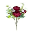 thumbnail image 2 of kkbbma under $5 Artificial Flowers Fake Rose Bouquets Faux Flowers for Decoration Red Florals Silk Roses Bouquet for Centerpiece Table Wedding Party Home Decor Cemetery, 2 of 6