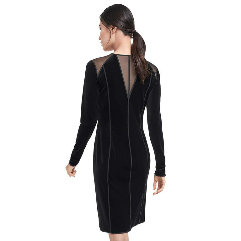 Wolford Ladies Black Tulle Detailing Blake Velvet Dress, Brand