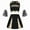 Black, variant on Kid Girl Clothes Outfits Cheerleading Sequins V Neck Letter Printed Sleeveless Crop Tank Top Elastic Waist Splicing Color Skirts Shirt and Pants Set for Toddler Kids S